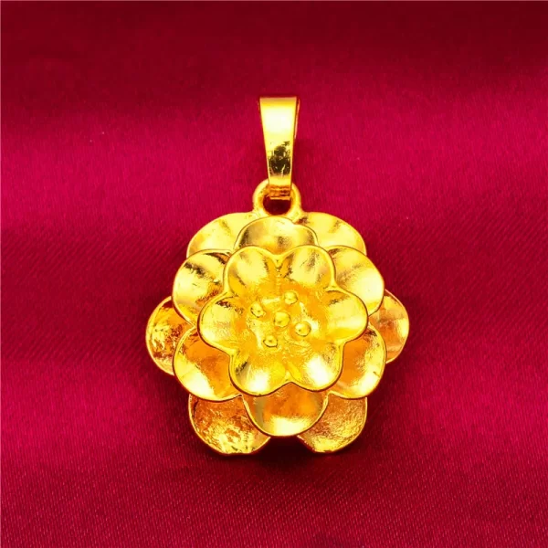 2024 New Fake 24K Real Gold 45CM Necklace Electroplated Love Pendant Peach Heart Flower Apple Lady Woman Valentine's Day Gift - Image 23