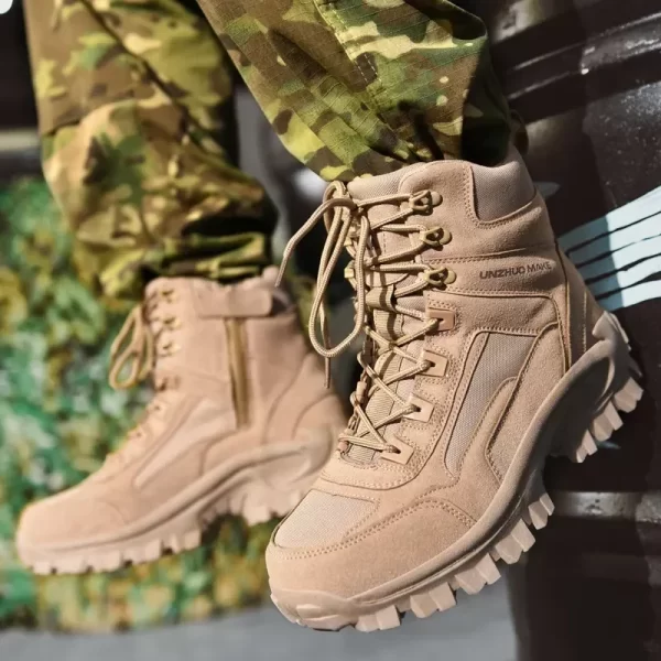 Men sport Boots shoes Boots Mens Men's Desert Waterproof  Ankle New Men Outdoor Sneakers Boots Work Safety Shoes Hiking Shoes - Image 3