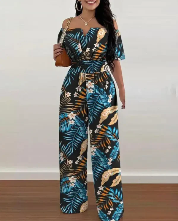 Elegant women jumpsuit, elegant street clothing, women's wide leg Bailey sleeveless tight fitting suit, 2024 high-altitude jump - Image 16
