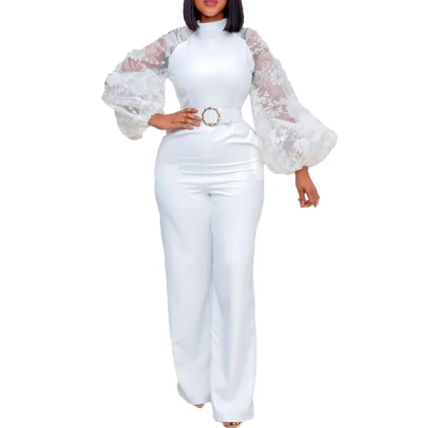 Mesh Jumpsuit Women White Overalls Party Lace Rompers New In Bodysuit One Piece Long Sleeve Summer Long Pants Y2k Spring Work - Image 27