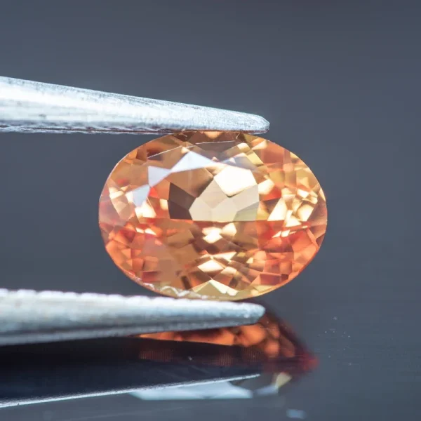 Lab Grown Sapphire Oval Shape Orange Color Extremely Shiny Quality DIY Charms Ring Necklace Earrings Main Materials Certificate - Image 5