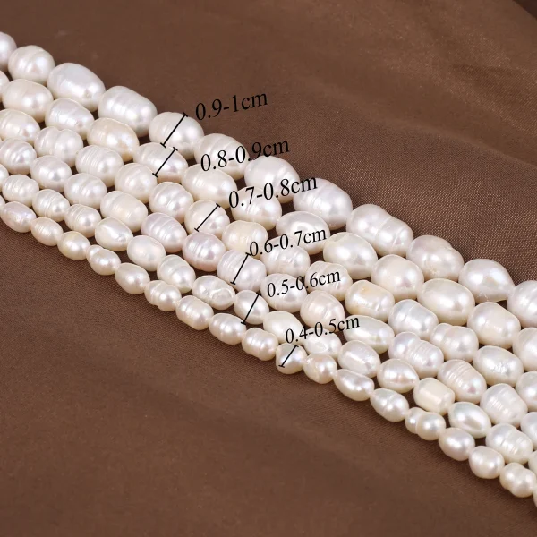 100% Natural Freshwater Pearls 4-10mm White Rice Shape Beads for Jewelry Making DIY Bracelet and Necklace Jewelry Accessories - Image 12