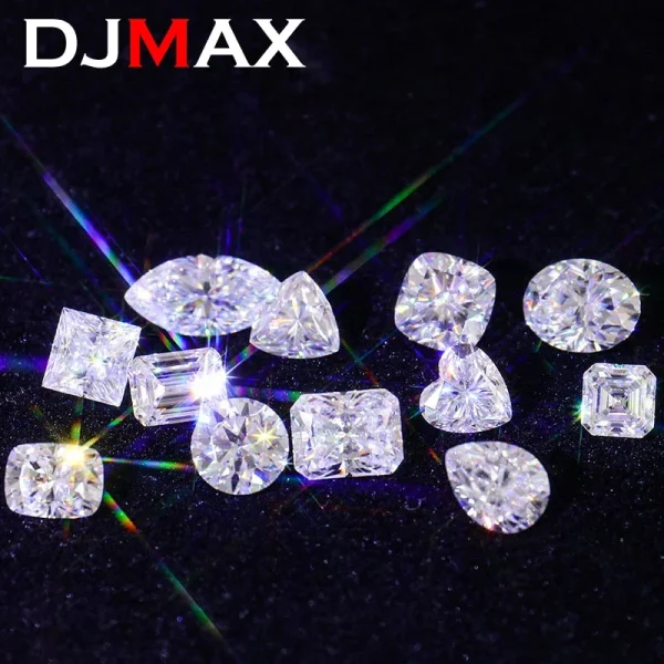 D Color Super White Moissanite Diamond Round / Oval / Pear / Radiant / Emerald / Heart / Princess / Cushion / Asscher Shape - Image 3