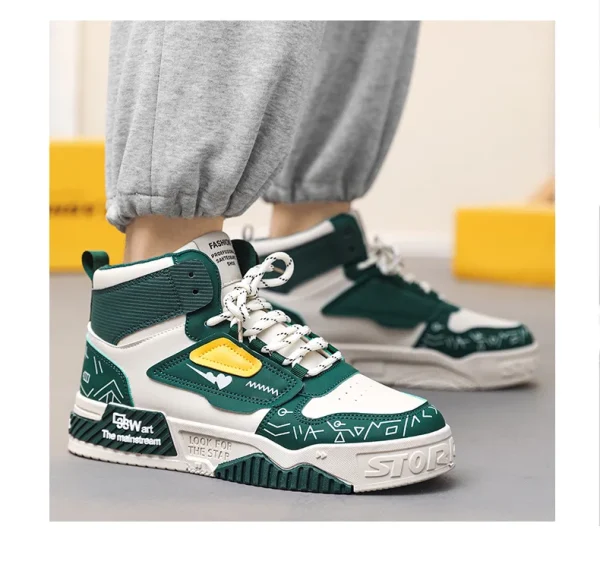 Men High Top Casual Shoes Fashion Designer Men Boots Outdoor Platform Sneakers Versatile Lace-Up Men Running Shoes tenis hombres - Image 20