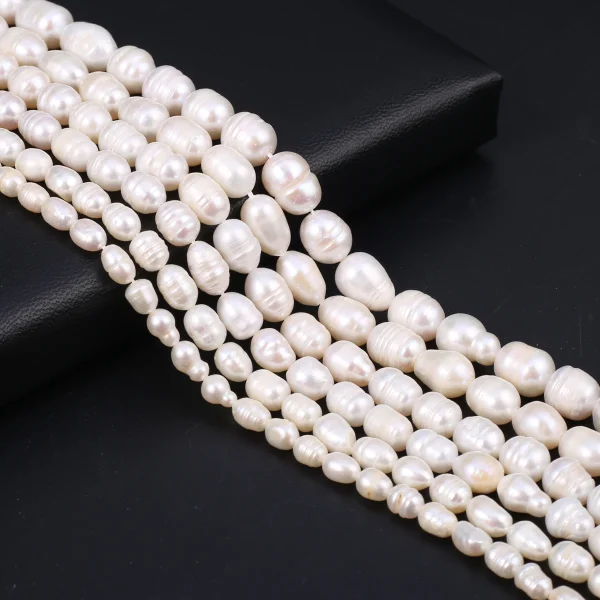 100% Natural Freshwater Pearls 4-10mm White Rice Shape Beads for Jewelry Making DIY Bracelet and Necklace Jewelry Accessories - Image 15