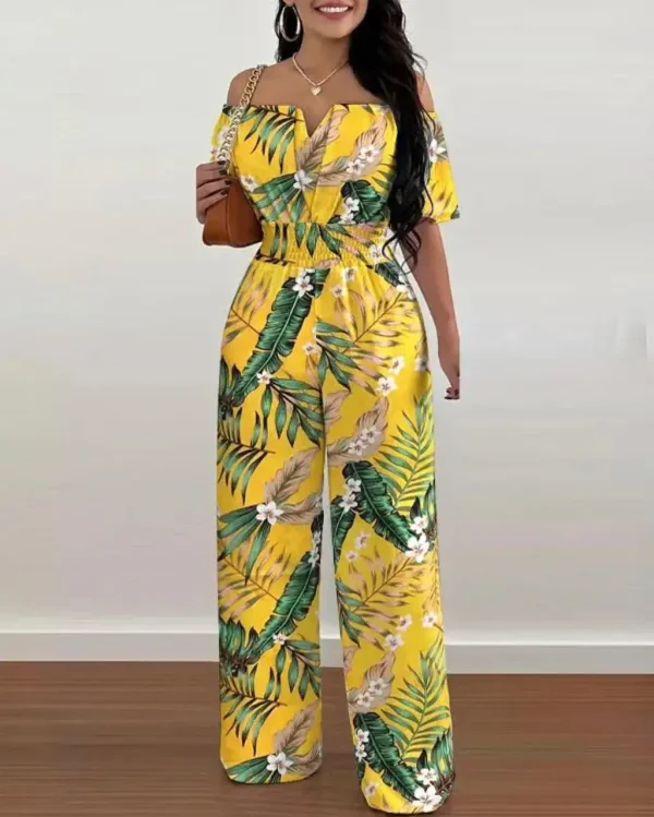 Elegant women jumpsuit, elegant street clothing, women's wide leg Bailey sleeveless tight fitting suit, 2024 high-altitude jump - Image 19