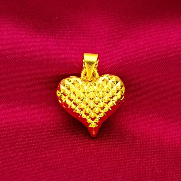 2024 New Fake 24K Real Gold 45CM Necklace Electroplated Love Pendant Peach Heart Flower Apple Lady Woman Valentine's Day Gift - Image 3