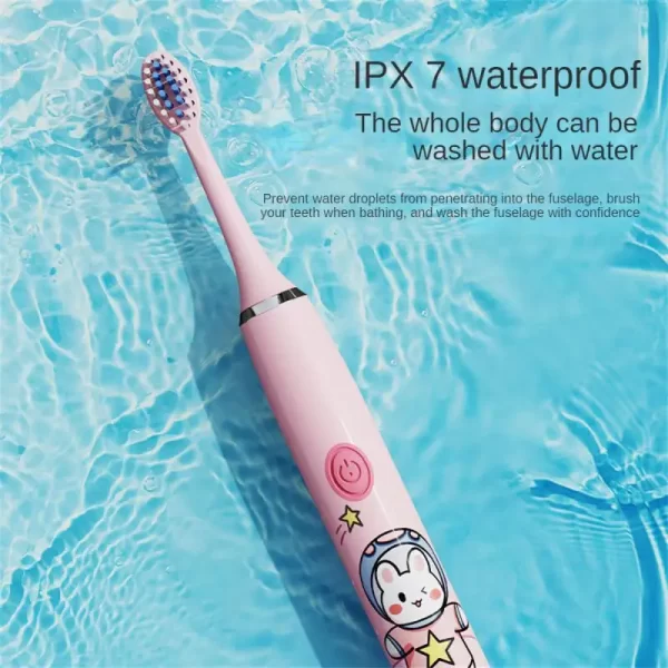 Children Sonic Electric Toothbrush IPX7 Waterproof Sonic Electric Toothbrush Portable USB Charging Sonic Brush Dental Cares - Image 3