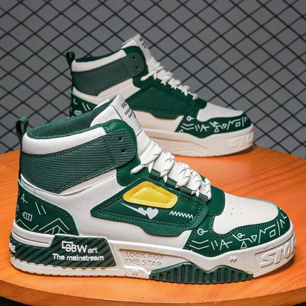 Men High Top Casual Shoes Fashion Designer Men Boots Outdoor Platform Sneakers Versatile Lace-Up Men Running Shoes tenis hombres - Image 7