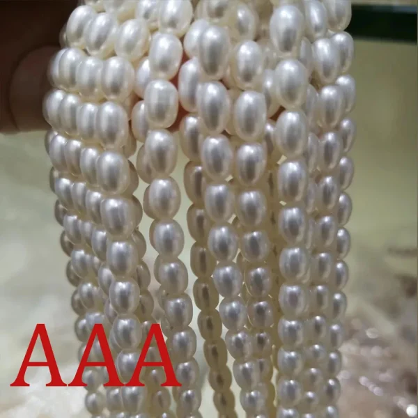 100% Natural Freshwater Pearls 4-10mm White Rice Shape Beads for Jewelry Making DIY Bracelet and Necklace Jewelry Accessories - Image 7