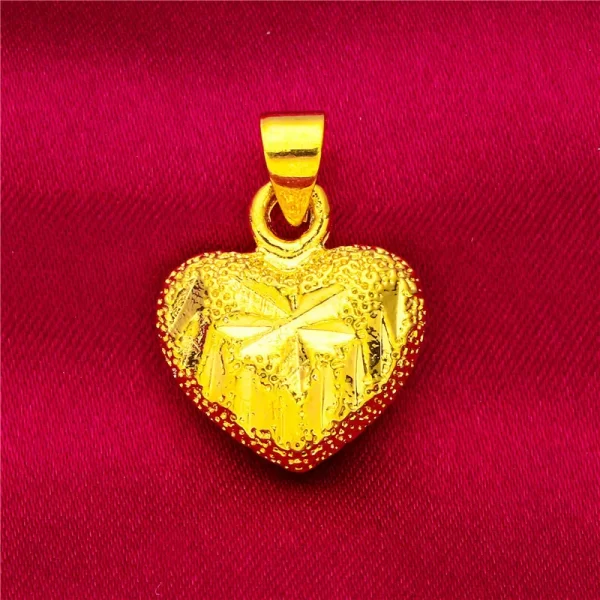 2024 New Fake 24K Real Gold 45CM Necklace Electroplated Love Pendant Peach Heart Flower Apple Lady Woman Valentine's Day Gift - Image 14