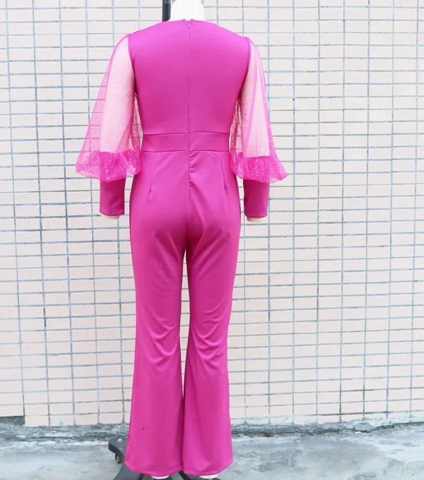 Ladies Elegant Office Jumpsuit Romper For Women 2023 High Waist Wedding Overalls Sequins Bodycon Long Sleeve Party Jumpsuit Club - Image 23