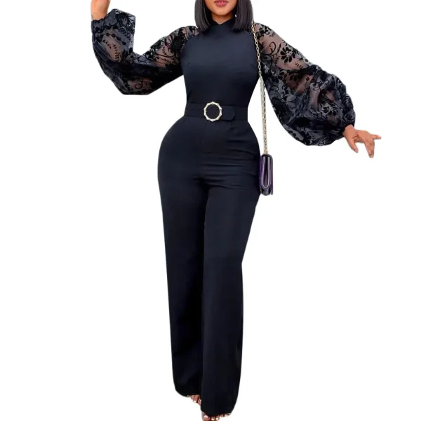 Mesh Jumpsuit Women White Overalls Party Lace Rompers New In Bodysuit One Piece Long Sleeve Summer Long Pants Y2k Spring Work - Image 22