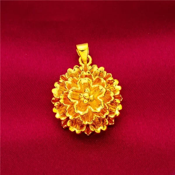2024 New Fake 24K Real Gold 45CM Necklace Electroplated Love Pendant Peach Heart Flower Apple Lady Woman Valentine's Day Gift - Image 6