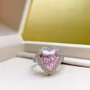 5 Carat Artificial Love Cherry Blossom Pink Diamond Ring 925 Sterling Silver Imported High Carbon  Ice Cut Explosive 85 - Image 2