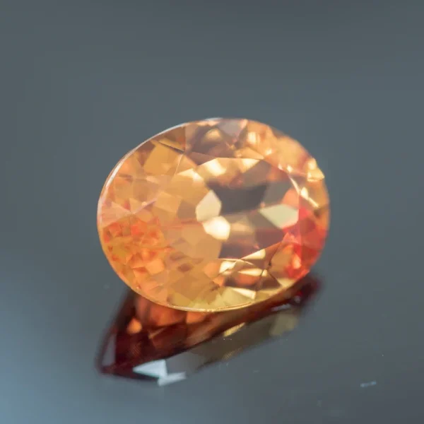Lab Grown Sapphire Oval Shape Orange Color Extremely Shiny Quality DIY Charms Ring Necklace Earrings Main Materials Certificate - Image 3