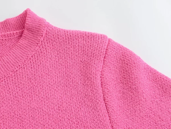Women's thin knitted female cardigan jacket 2024 summer long-sleeved O-neck slim sweater female short top Y2K short jacket - Image 12