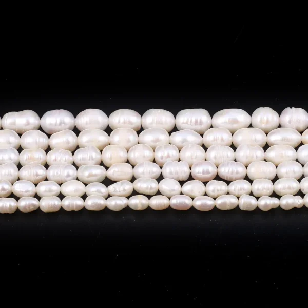 100% Natural Freshwater Pearls 4-10mm White Rice Shape Beads for Jewelry Making DIY Bracelet and Necklace Jewelry Accessories - Image 4