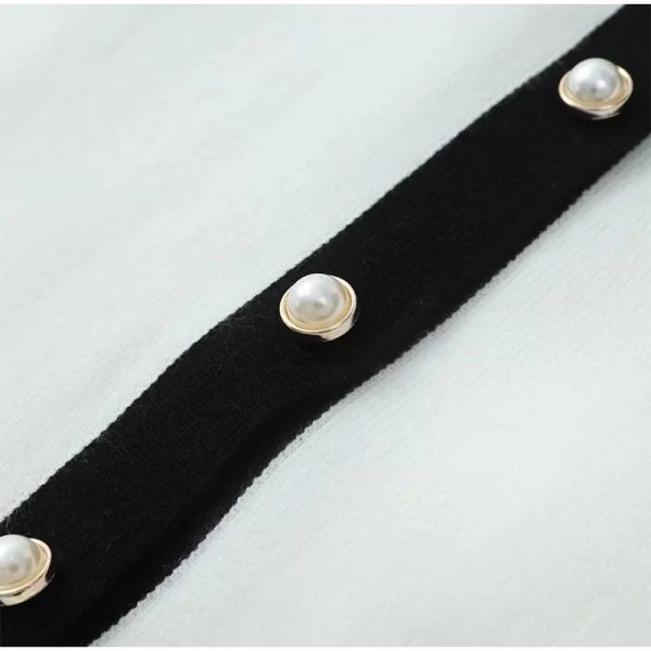 2024 New Fashion Dresses Elegant Sexy Single Slim Breasted Knitted Dresses Women High Street Solid O Neck Short Sleeve Dress - Image 25