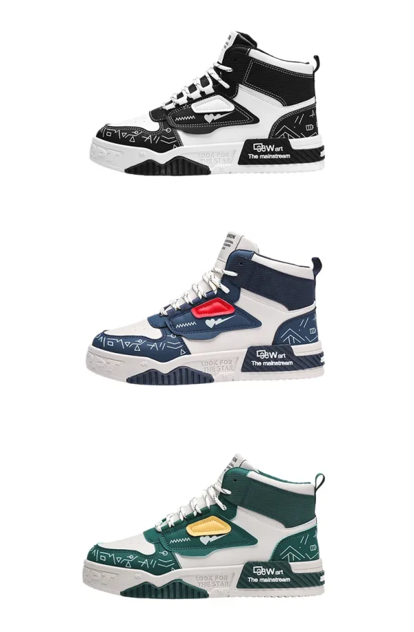 Men High Top Casual Shoes Fashion Designer Men Boots Outdoor Platform Sneakers Versatile Lace-Up Men Running Shoes tenis hombres - Image 13