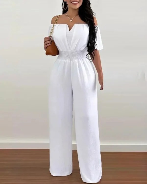 Elegant women jumpsuit, elegant street clothing, women's wide leg Bailey sleeveless tight fitting suit, 2024 high-altitude jump - Image 5