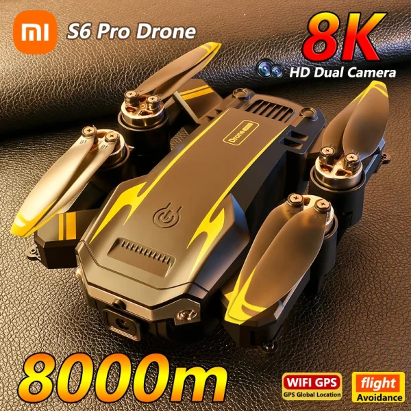 Xiaomi S6 Pro Drone GPS 8K 5G Professional HD Dual-Camera Obstacle Avoidance Four-Rotor Helicopter 8000M