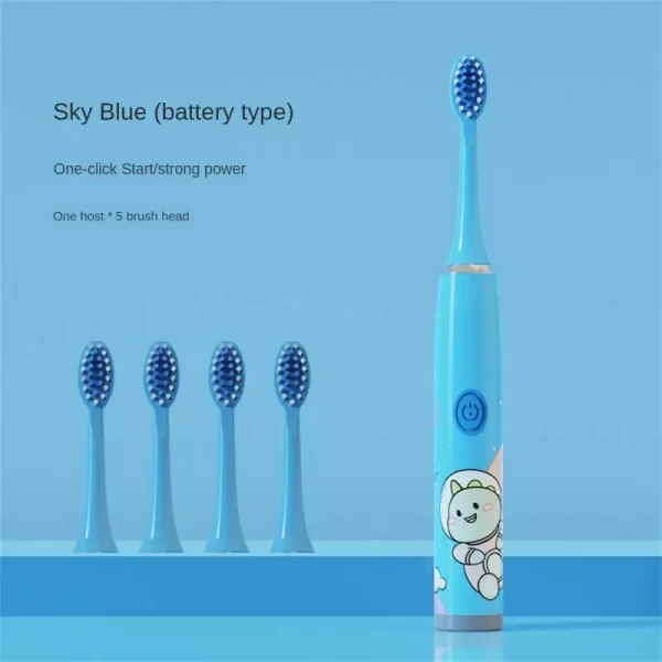 Children Sonic Electric Toothbrush IPX7 Waterproof Sonic Electric Toothbrush Portable USB Charging Sonic Brush Dental Cares - Image 5