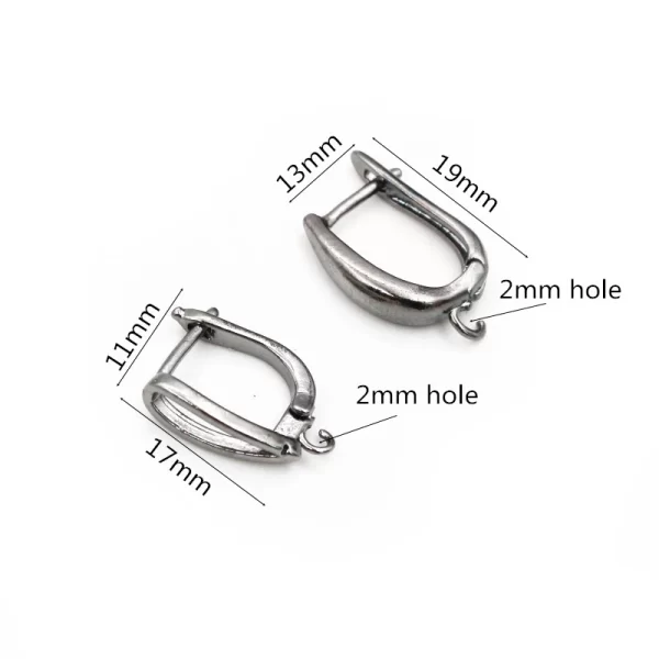 10pcs 2-Styles Bronze French Earring Hooks Lever Back Open Loop Setting for DIY Earring Clips Clasp Jewelry Making Accessories - Image 2