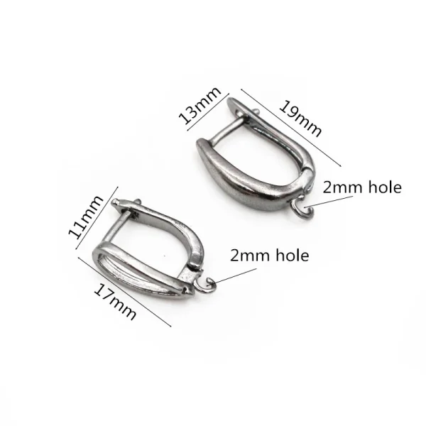 10pcs 2-Styles Bronze French Earring Hooks Lever Back Open Loop Setting for DIY Earring Clips Clasp Jewelry Making Accessories - Image 2