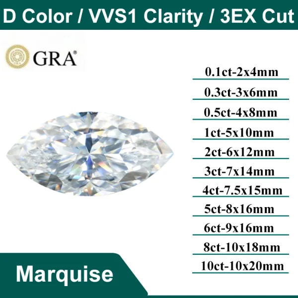 D Color Super White Moissanite Diamond Round / Oval / Pear / Radiant / Emerald / Heart / Princess / Cushion / Asscher Shape - Image 12