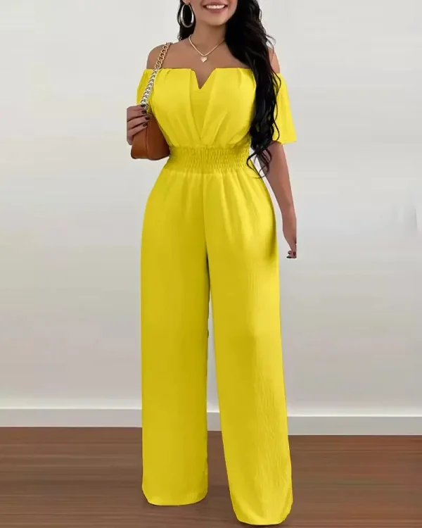 Elegant women jumpsuit, elegant street clothing, women's wide leg Bailey sleeveless tight fitting suit, 2024 high-altitude jump - Image 9