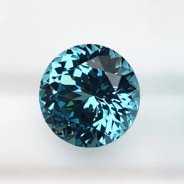 Lab Grown Paraiba Round Shape 100 Faceted Cut Lab Created Sapphire Gemstone Jewelry Making Materials Selectable AGL Certificate - Image 9