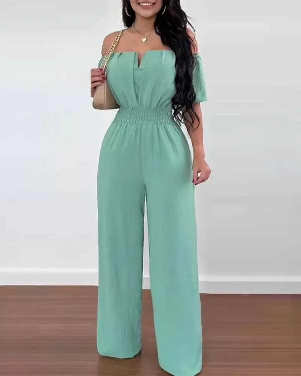 Elegant women jumpsuit, elegant street clothing, women's wide leg Bailey sleeveless tight fitting suit, 2024 high-altitude jump - Image 13