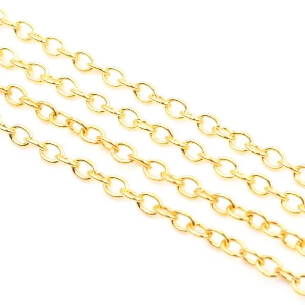 5 Meters/lot 3x2mm 4x3mm 5 Colors Plated Cross Unwelded Iron Cable Chains Necklace DIY Jewelry Making Findings Accessories - Image 7