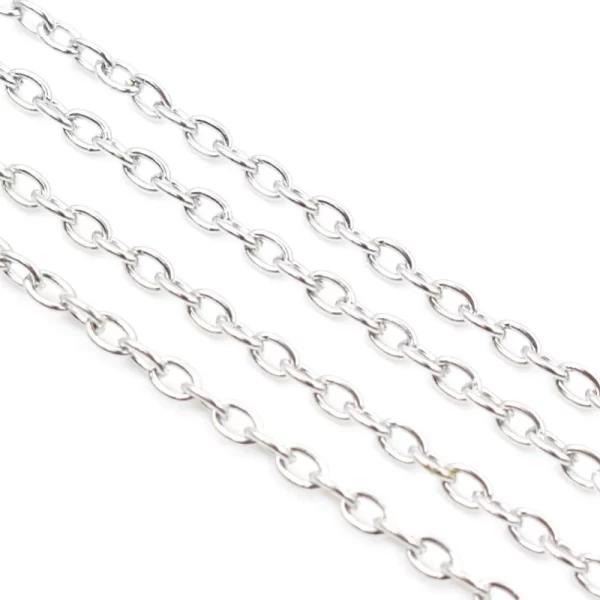 5 Meters/lot 3x2mm 4x3mm 5 Colors Plated Cross Unwelded Iron Cable Chains Necklace DIY Jewelry Making Findings Accessories - Image 5