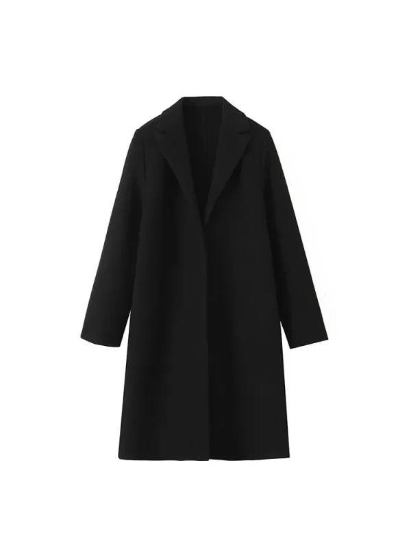 Willshela Women Fashion Solid Open Stitch Long Trench Coats Vintage V-Neck Full Sleeves Female Chic Lady Outfits - Image 23