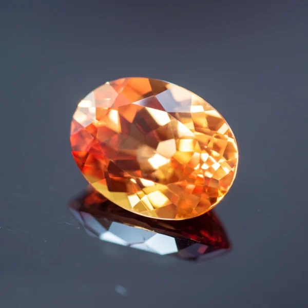 Lab Grown Sapphire Oval Shape Orange Color Extremely Shiny Quality DIY Charms Ring Necklace Earrings Main Materials Certificate - Image 11