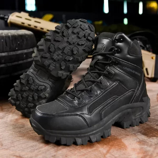 Men sport Boots shoes Boots Mens Men's Desert Waterproof  Ankle New Men Outdoor Sneakers Boots Work Safety Shoes Hiking Shoes - Image 5