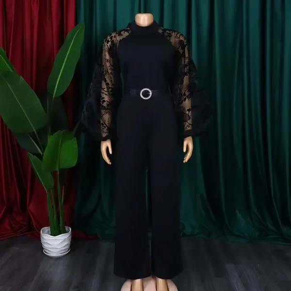 Mesh Jumpsuit Women White Overalls Party Lace Rompers New In Bodysuit One Piece Long Sleeve Summer Long Pants Y2k Spring Work - Image 6