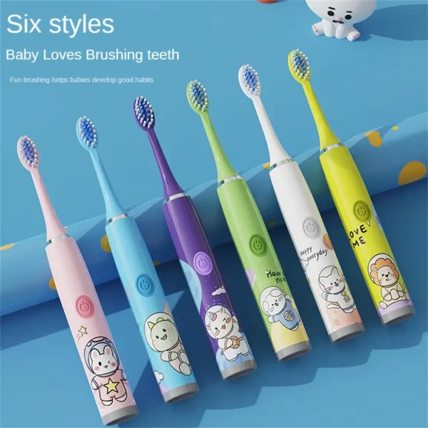 Children Sonic Electric Toothbrush IPX7 Waterproof Sonic Electric Toothbrush Portable USB Charging Sonic Brush Dental Cares - Image 23