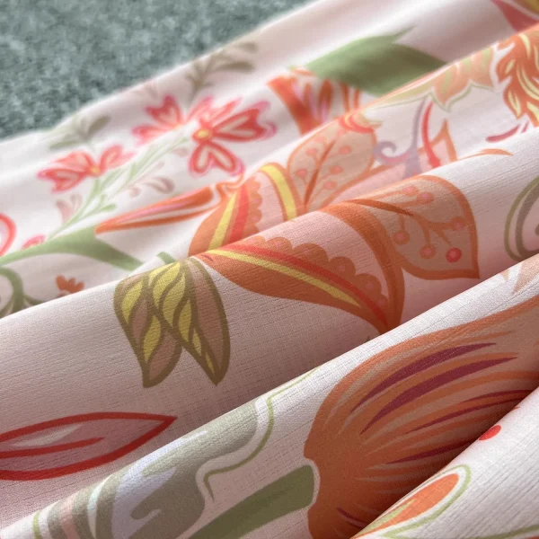 Autumn Holiday Pink Floral Dress Women's Stand Long Lantern Sleeve Belt Lace Up Flower Print Loose A Line Boho Maxi Vestidos - Image 18