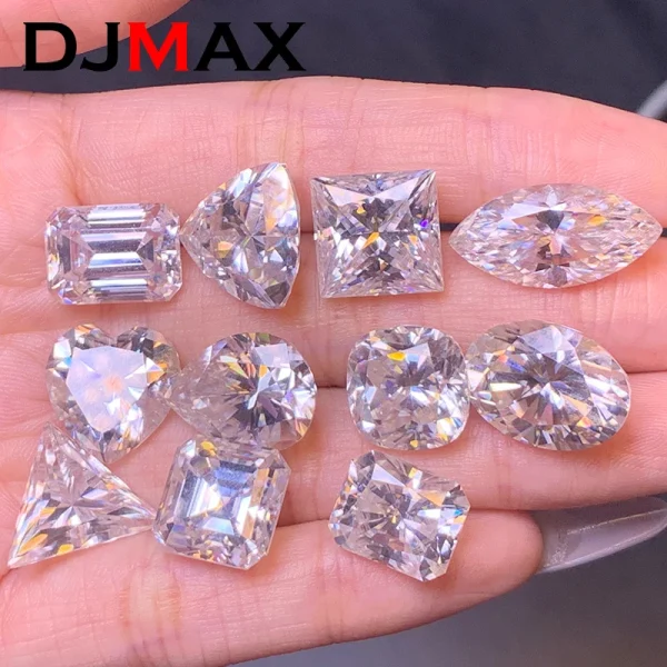 D Color Super White Moissanite Diamond Round / Oval / Pear / Radiant / Emerald / Heart / Princess / Cushion / Asscher Shape