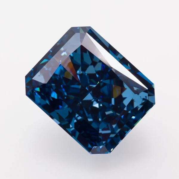 New Royal Blue Crushed Ice Cut Cubic Zirconia Radiant Shape High Carbon Diamond Loose Gemstones 4K Cutting 5A Quality - Image 4