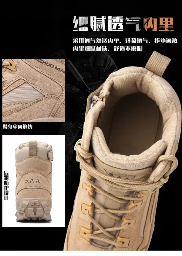 Men sport Boots shoes Boots Mens Men's Desert Waterproof  Ankle New Men Outdoor Sneakers Boots Work Safety Shoes Hiking Shoes - Image 13