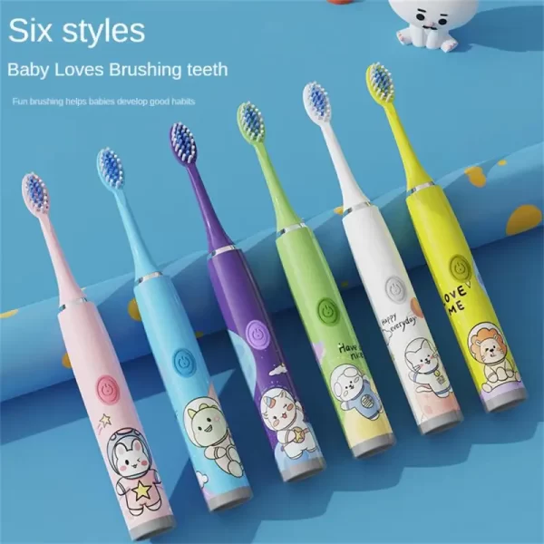 Children Sonic Electric Toothbrush IPX7 Waterproof Sonic Electric Toothbrush Portable USB Charging Sonic Brush Dental Cares
