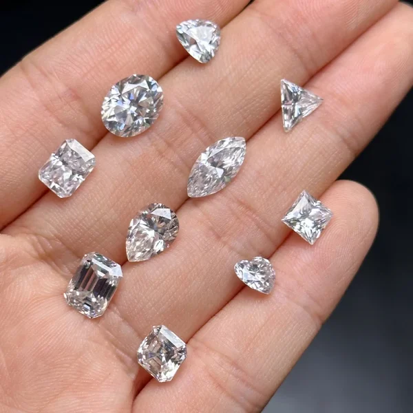 D Color Super White Moissanite Diamond Round / Oval / Pear / Radiant / Emerald / Heart / Princess / Cushion / Asscher Shape - Image 2