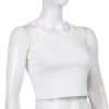 Casual White Sleeveless Cotton Cami Top Women Fashion Ribbed Crop Top Tees Ladies Basic Fitness Camisole Summer 2024 - Image 18