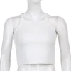 Casual White Sleeveless Cotton Cami Top Women Fashion Ribbed Crop Top Tees Ladies Basic Fitness Camisole Summer 2024 - Image 17