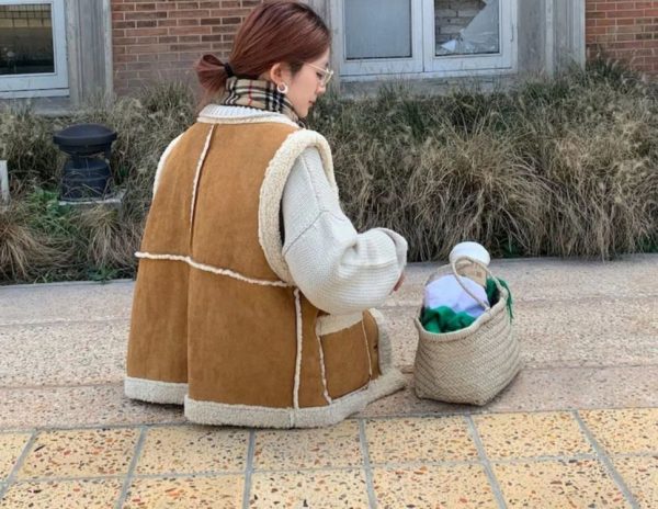 Reversible Vests New Spring Autumn Women Plush Waistcoat Winter Warm Thick Vests Sleeveless Jacket Ladies Coats - Image 18