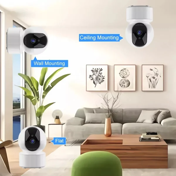 TYSH Wall Mounting Surveillance Ip Smart  Tuya Wifi Cctv Mini Ptz Home Security s Plug&Usb Cable Power Supply - Image 10